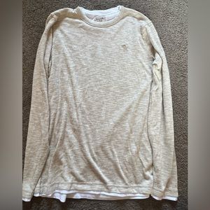 Cream Abercrombie & Fitch Pullover Sweater